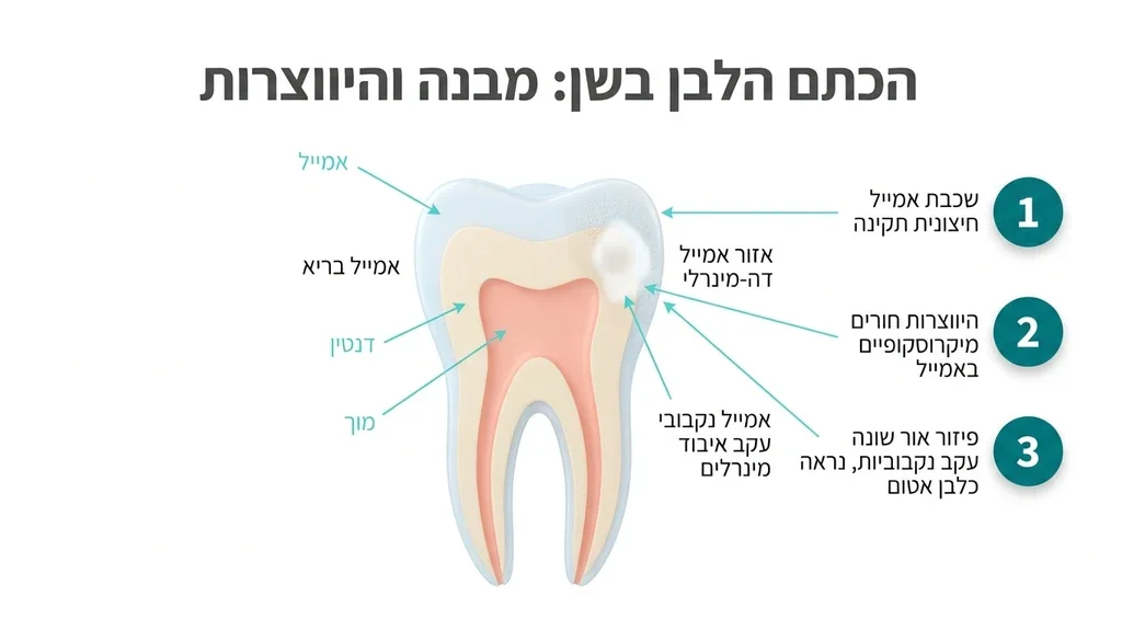 כתמים לבנים על השיניים של ילד