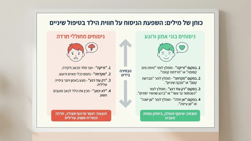 השפעת מילים חיוביות על ילד במרפאת שיניים